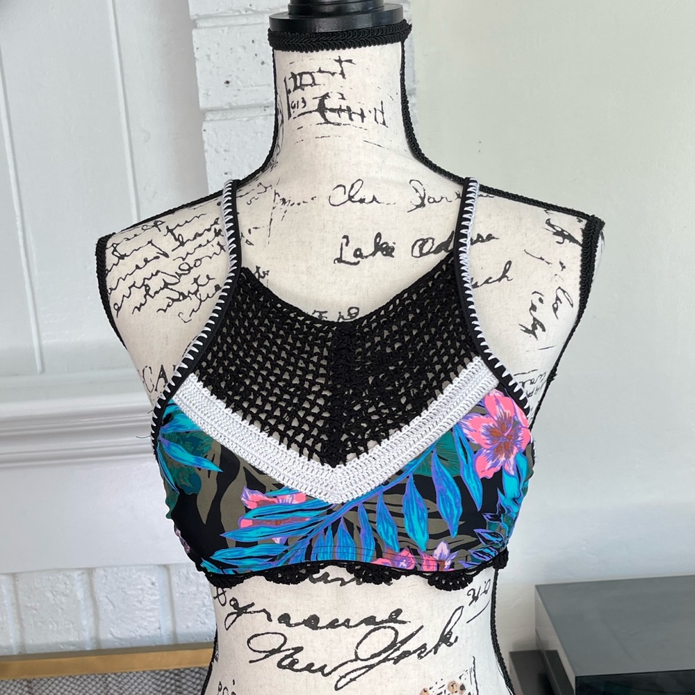 Time and Tru Crochet Style Swim Top - Size S